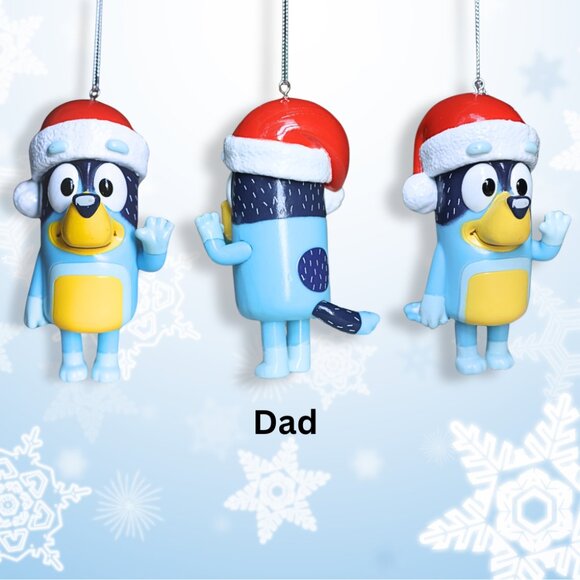 Bluey Christmas Tree Ornaments Kids Decorations, Bluey Family Decor Kurt Adler - Picture 2 of 7